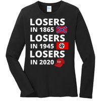 Losers In 1865, Losers In 1945, Losers In 2020 Funny Political Ladies Long Sleeve Shirt