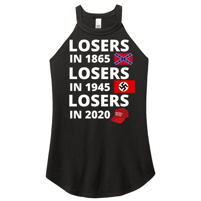 Losers In 1865, Losers In 1945, Losers In 2020 Funny Political Women's Perfect Tri Rocker Tank