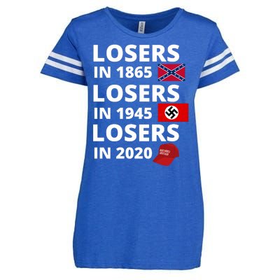 Losers In 1865, Losers In 1945, Losers In 2020 Funny Political Enza Ladies Jersey Football T-Shirt