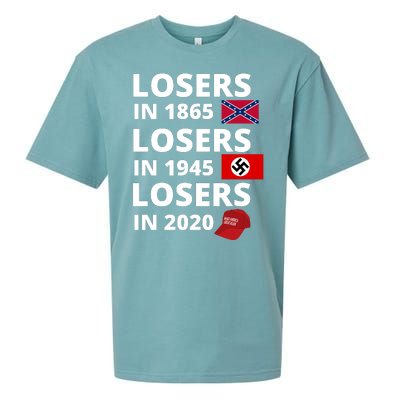 Losers In 1865, Losers In 1945, Losers In 2020 Funny Political Sueded Cloud Jersey T-Shirt