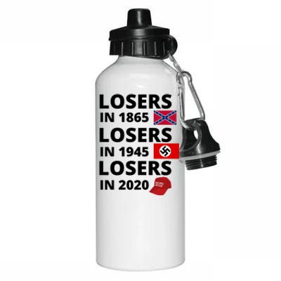 Losers In 1865, Losers In 1945, Losers In 2020 Funny Political Aluminum Water Bottle