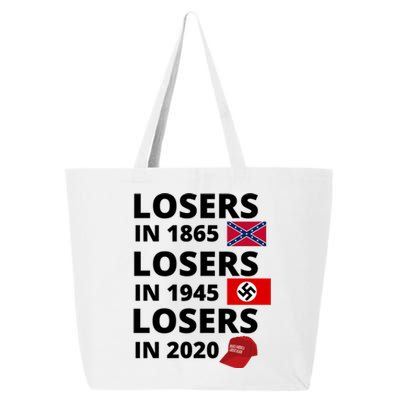 Losers In 1865, Losers In 1945, Losers In 2020 Funny Political 25L Jumbo Tote