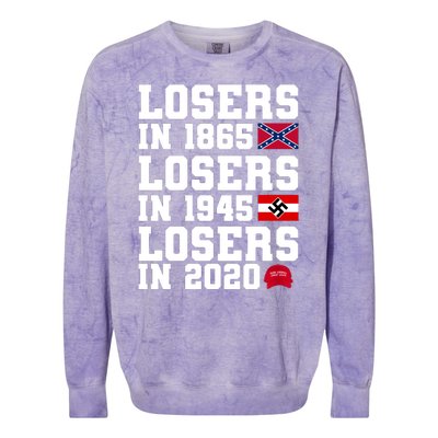 Losers In 1865 Losers In 1945 Losers In 2020 Colorblast Crewneck Sweatshirt