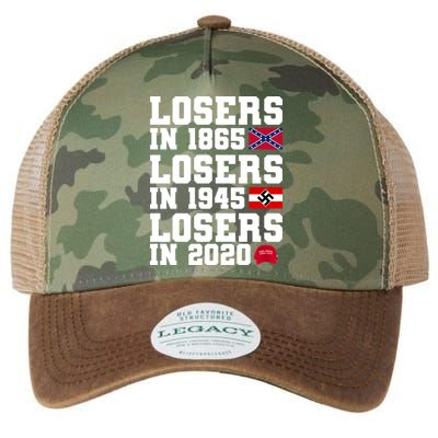 Losers In 1865 Losers In 1945 Losers In 2020 Legacy Tie Dye Trucker Hat