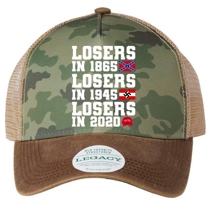 Losers In 1865 Losers In 1945 Losers In 2020 Legacy Tie Dye Trucker Hat