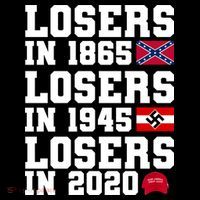 Losers In 1865 Losers In 1945 Losers In 2020 Stripe Pom Pom Beanie