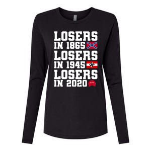 Losers In 1865 Losers In 1945 Losers In 2020 Womens Cotton Relaxed Long Sleeve T-Shirt