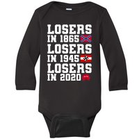 Losers In 1865 Losers In 1945 Losers In 2020 Baby Long Sleeve Bodysuit