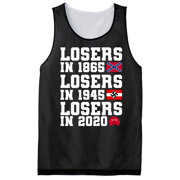 Losers In 1865 Losers In 1945 Losers In 2020 Mesh Reversible Basketball Jersey Tank