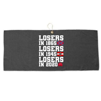 Losers In 1865 Losers In 1945 Losers In 2020 Large Microfiber Waffle Golf Towel