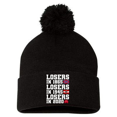 Losers In 1865 Losers In 1945 Losers In 2020 Pom Pom 12in Knit Beanie