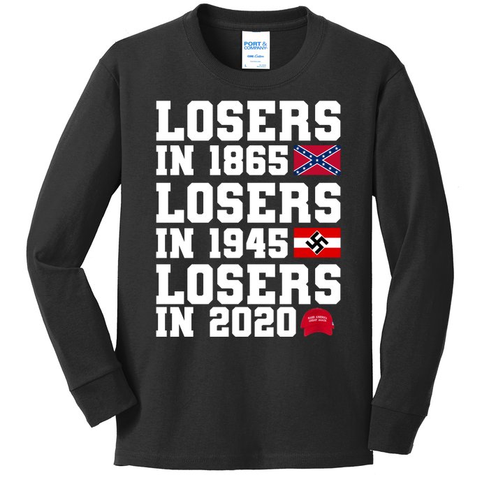 Losers In 1865 Losers In 1945 Losers In 2020 Kids Long Sleeve Shirt