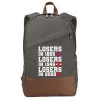 Losers In 1865 Losers In 1945 Losers In 2020 Cotton Canvas Backpack