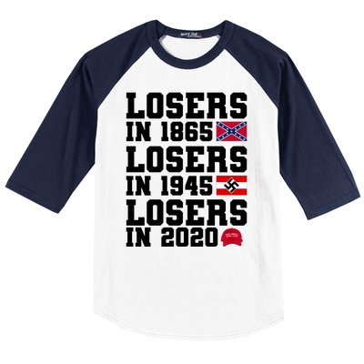 Losers In 1865 Losers In 1945 Losers In 2020 Baseball Sleeve Shirt