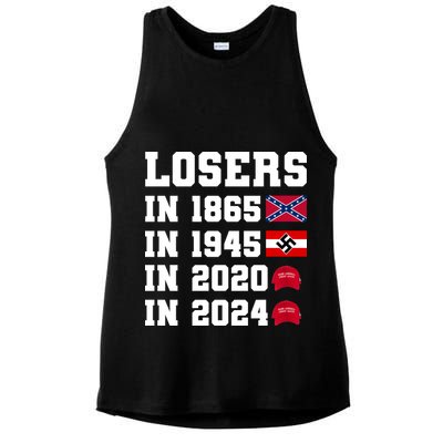 Losers In 1865 In 1945 In 2020 In 2024 Ladies PosiCharge Tri-Blend Wicking Tank