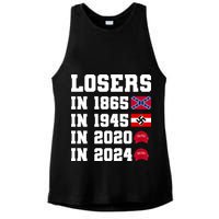 Losers In 1865 In 1945 In 2020 In 2024 Ladies PosiCharge Tri-Blend Wicking Tank