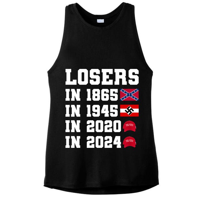 Losers In 1865 In 1945 In 2020 In 2024 Ladies PosiCharge Tri-Blend Wicking Tank