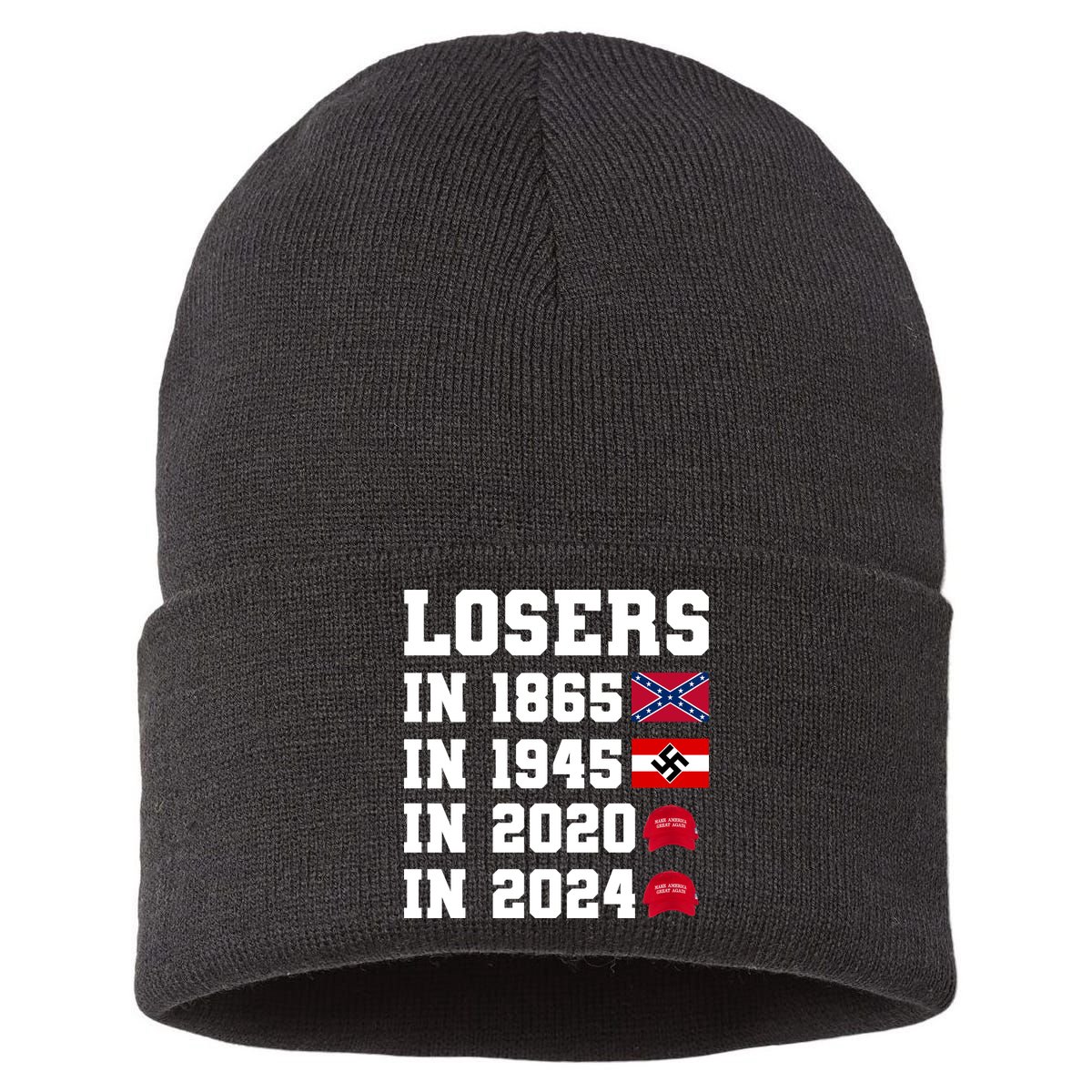 Losers In 1865 In 1945 In 2020 In 2024 Sustainable Knit Beanie