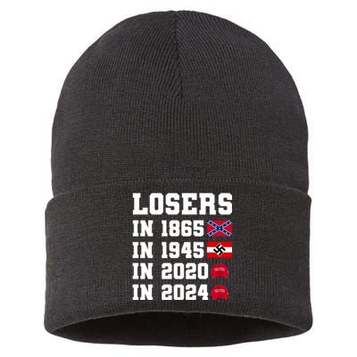 Losers In 1865 In 1945 In 2020 In 2024 Sustainable Knit Beanie