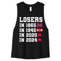 Losers In 1865 In 1945 In 2020 In 2024 Women's Racerback Cropped Tank