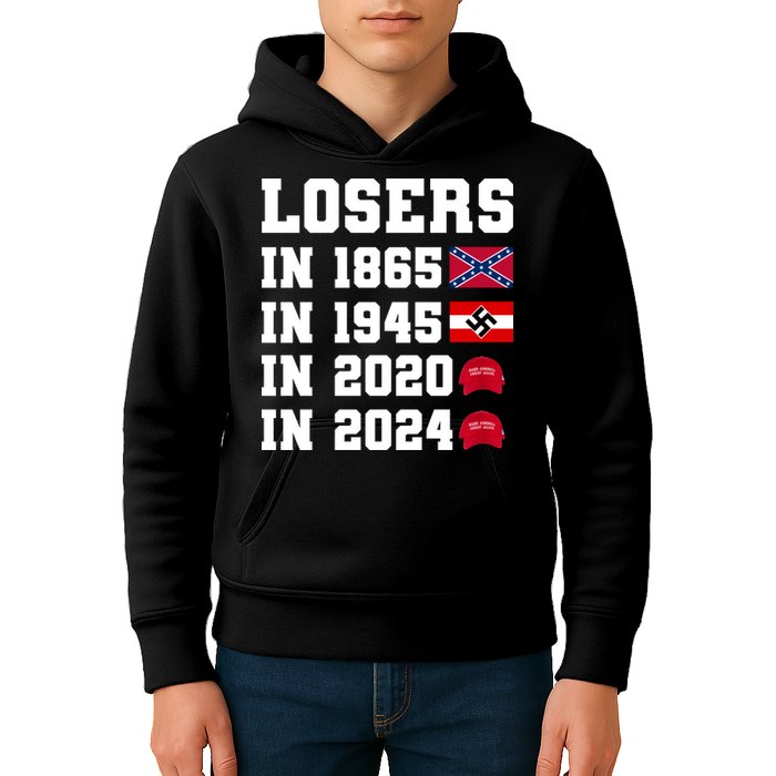 Losers In 1865 In 1945 In 2020 In 2024 Kids Hoodie