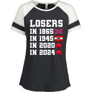 Losers In 1865 In 1945 In 2020 In 2024 Enza Ladies Jersey Colorblock Tee