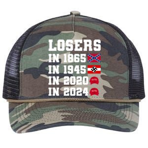 Losers In 1865 In 1945 In 2020 In 2024 Retro Rope Trucker Hat Cap