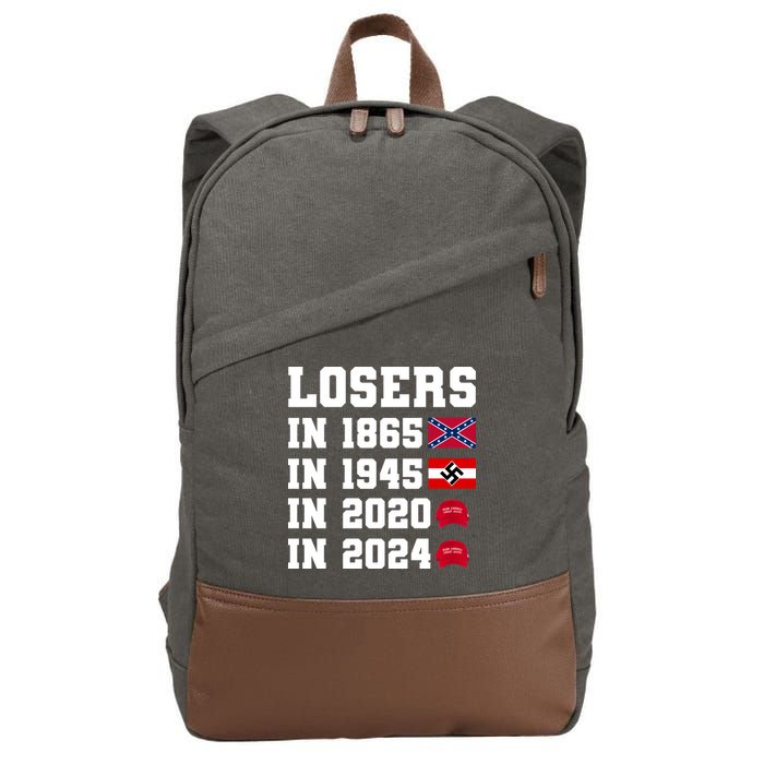 Losers In 1865 In 1945 In 2020 In 2024 Cotton Canvas Backpack