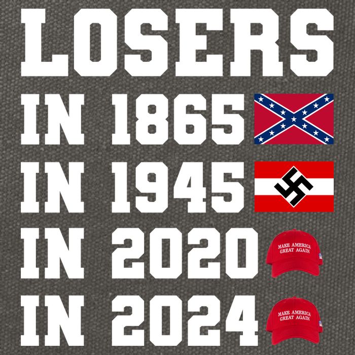 Losers In 1865 In 1945 In 2020 In 2024 Cotton Canvas Backpack