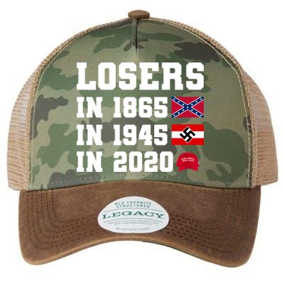 Losers In 1865 In 1945 In 2020 Legacy Tie Dye Trucker Hat