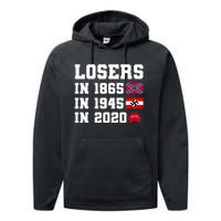 Losers In 1865 In 1945 In 2020 Performance Fleece Hoodie