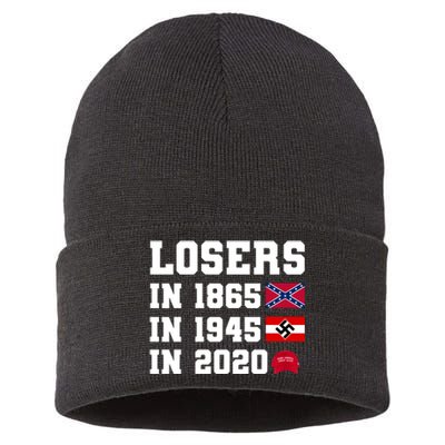 Losers In 1865 In 1945 In 2020 Sustainable Knit Beanie