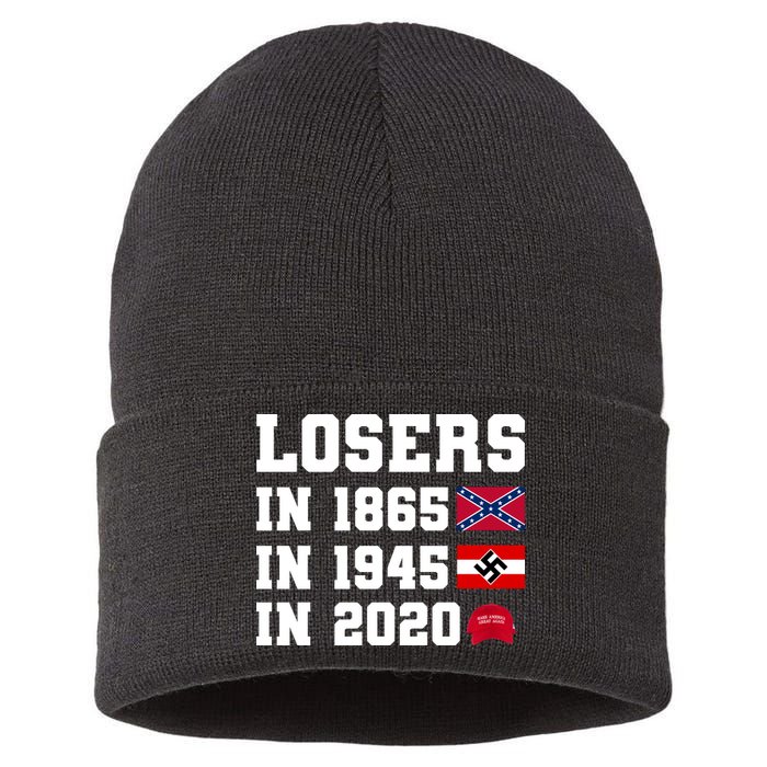 Losers In 1865 In 1945 In 2020 Sustainable Knit Beanie