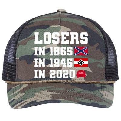 Losers In 1865 In 1945 In 2020 Retro Rope Trucker Hat Cap