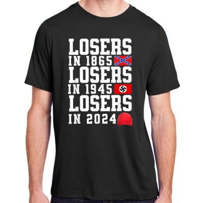 Losers In 1865 Losers In 1945 Losers In 2024 Adult ChromaSoft Performance T-Shirt