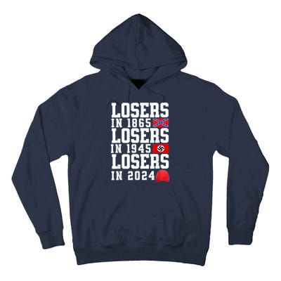 Losers In 1865 Losers In 1945 Losers In 2024 Tall Hoodie