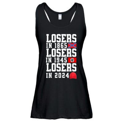 Losers In 1865 Losers In 1945 Losers In 2024 Ladies Essential Flowy Tank