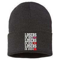 Losers In 1865 Losers In 1945 Losers In 2024 Sustainable Knit Beanie