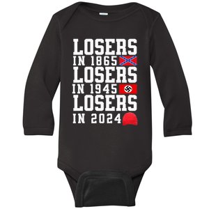 Losers In 1865 Losers In 1945 Losers In 2024 Baby Long Sleeve Bodysuit