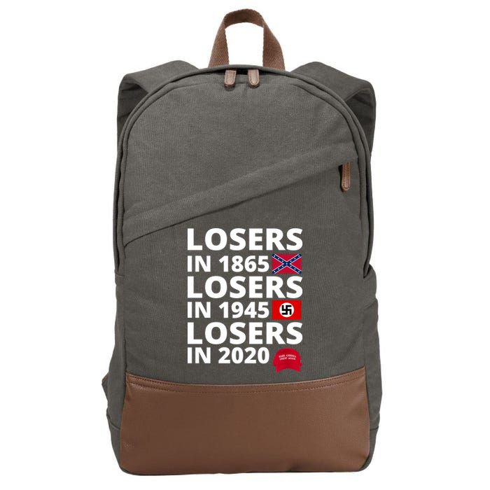 Losers In 1865 Losers In 1945 Losers In 2020 Cotton Canvas Backpack