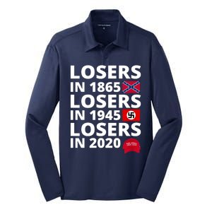 Losers In 1865 Losers In 1945 Losers In 2020 Silk Touch Performance Long Sleeve Polo