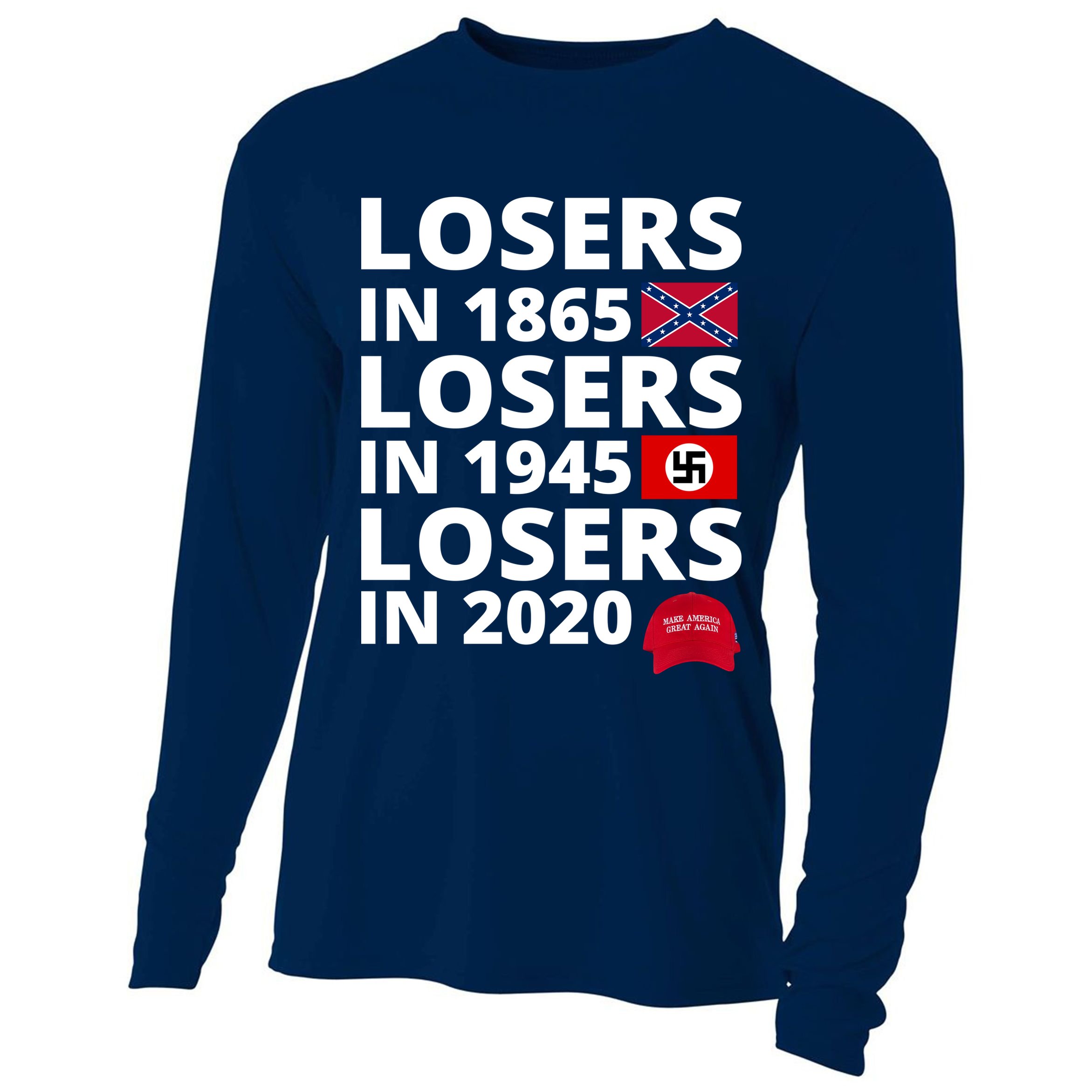 Losers In 1865 Losers In 1945 Losers In 2020 Cooling Performance Long Sleeve Crew