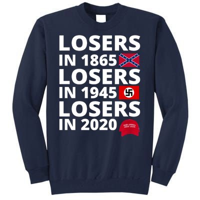 Losers In 1865 Losers In 1945 Losers In 2020 Tall Sweatshirt