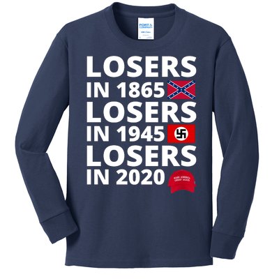 Losers In 1865 Losers In 1945 Losers In 2020 Kids Long Sleeve Shirt