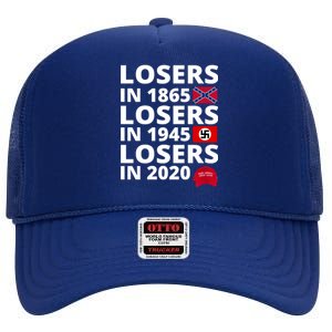 Losers In 1865 Losers In 1945 Losers In 2020 High Crown Mesh Back Trucker Hat