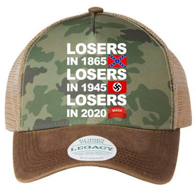 Losers In 1865 Losers In 1945 Losers In 2020 Make America Great Again Funny Legacy Tie Dye Trucker Hat