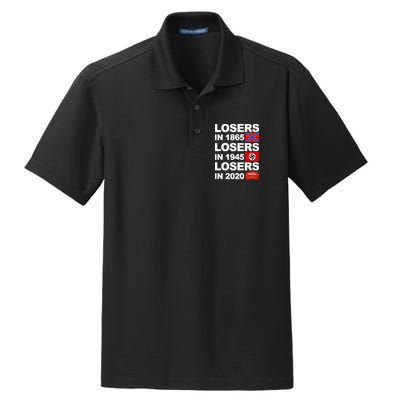 Losers In 1865 Losers In 1945 Losers In 2020 Make America Great Again Funny Dry Zone Grid Polo