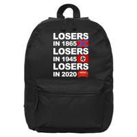Losers In 1865 Losers In 1945 Losers In 2020 Make America Great Again Funny 16 in Basic Backpack