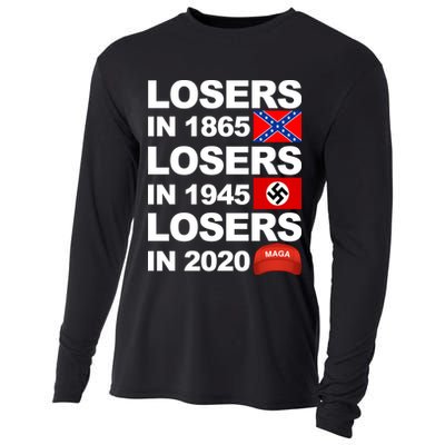 Losers In 1865 Losers In 1945 Losers In 2020 Make America Great Again Funny Cooling Performance Long Sleeve Crew