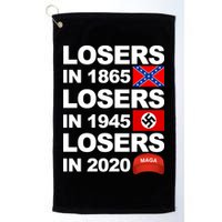 Losers In 1865 Losers In 1945 Losers In 2020 Make America Great Again Funny Golf Towel